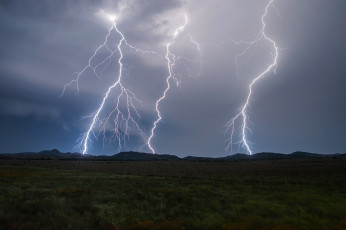 обоя природа, молния,  гроза, пейзаж