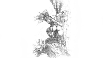 обоя blas gallego, фэнтези, девушки, девушка, воин