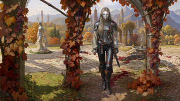 обоя фэнтези, девушки, человек, в, маске