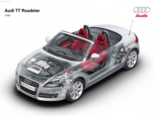 Картинка audi tt roadster 2007 автомобили рентген
