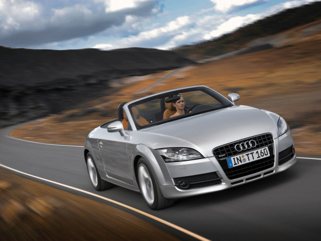 Обои картинки фото audi, tt, roadster, 2007, автомобили