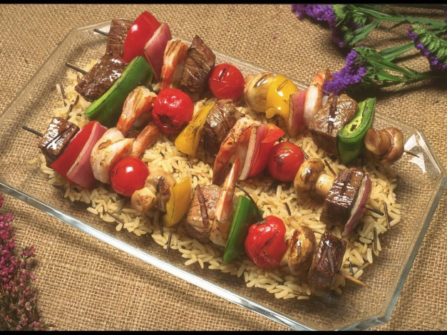 Обои картинки фото еда, шашлык, барбекю