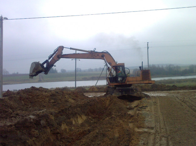 Обои картинки фото техника, экскаваторы