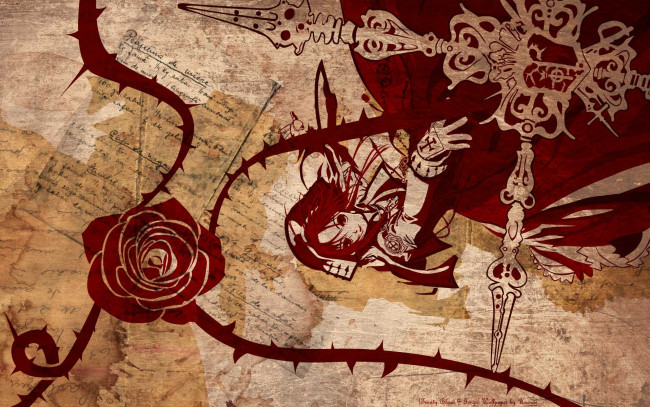 Обои картинки фото trinity, blood, аниме