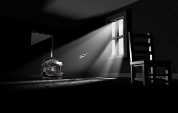 Картинка 3д графика другое окно стул шлём