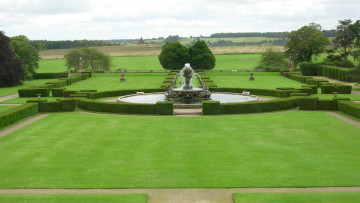 Картинка природа парк фонтан ландшафт газон лужайка