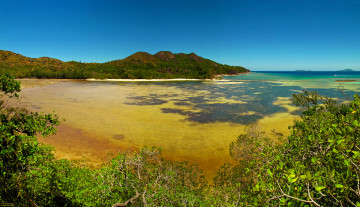 Картинка сейшелы baie sainte anne природа побережье тропики берег море