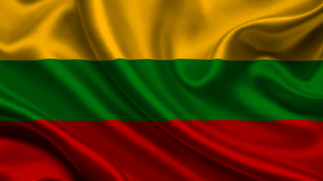 Обои картинки фото разное, флаги, гербы, литва, flag, satin, lithuania