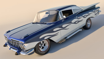 Картинка автомобили 3д 1959 chevrolet impala coupe