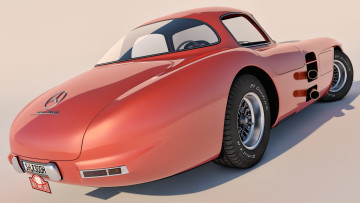 Картинка автомобили 3д sl 300 benz mercedes 1955