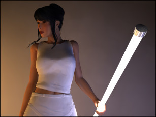 Картинка 3д+графика люди+ people юбка фон взгляд девушка