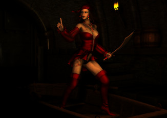 Картинка 3д+графика амазонки+ amazon факел тату меч фон взгляд девушка