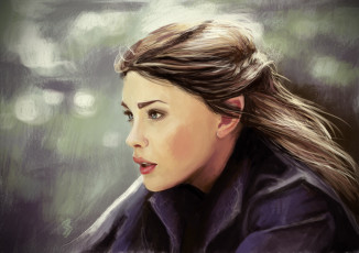 Картинка рисованное кино арт девушка колец властелин