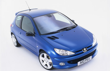 Картинка автомобили peugeot синий 180 gti 206