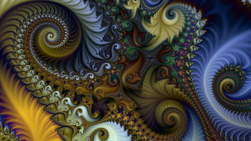 Картинка 3д+графика фракталы+ fractal цвета фон узор