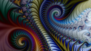 Картинка 3д+графика фракталы+ fractal цвета узор фон