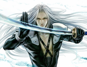 Картинка аниме final+fantasy меч sephiroth воин