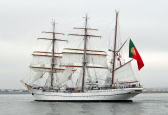 Картинка nrp+sagres+iii корабли парусники паруса мачты