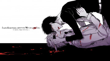 Картинка аниме durarara парни шизуо хейваджима изая орихара