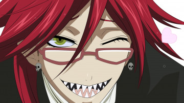 Картинка аниме kuroshitsuji греель садклиф улыбка тёмный дворецкий