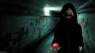 Картинка аниме tokyo+ghoul арт парень митро кровь гуль канеки