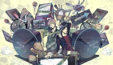 Картинка аниме durarara изая орихара шизуо хейваджима парни