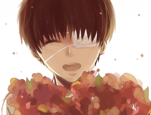 Обои картинки фото аниме, tokyo ghoul, токийский, гуль, канеки, кен, арт