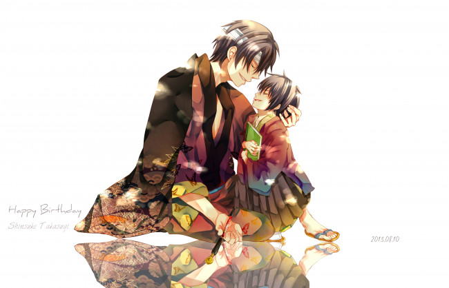 Обои картинки фото аниме, gintama, арт, парни, гинтама