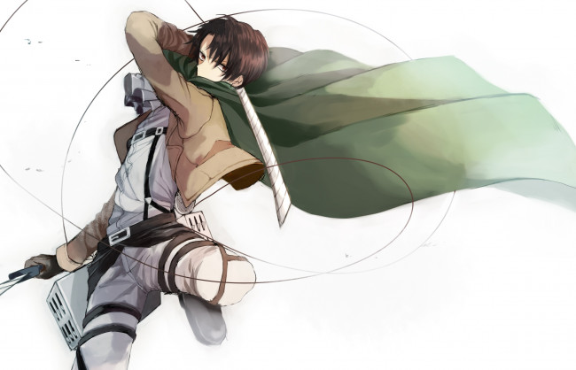 Обои картинки фото аниме, shingeki no kyojin, эрен, атака, титанов, фон, арт