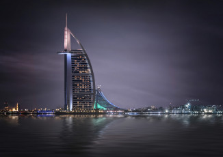 Картинка burj+al+arab+luxury+hotel+in+dubai города дубай+ оаэ простор