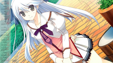 Картинка календари аниме девушка взгляд 2018