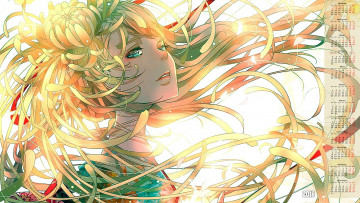 Картинка календари аниме лицо взгляд девушка 2018