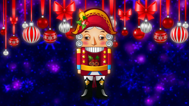 Обои картинки фото праздничные, векторная графика , новый год, фон, настроение, праздник, украшение, минимализм, зима, рождество, щелкунчик, новый, год