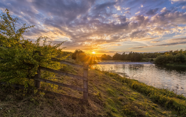 Обои картинки фото природа, восходы, закаты, простор