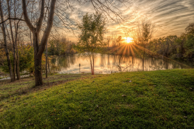 Обои картинки фото природа, восходы, закаты, простор