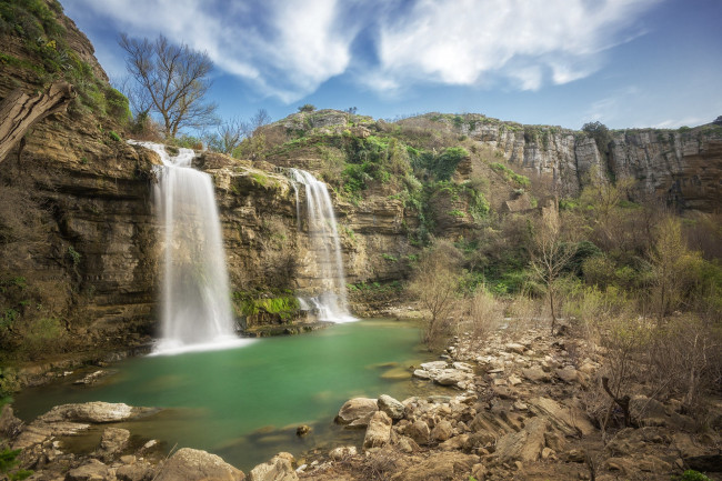 Обои картинки фото природа, водопады, простор