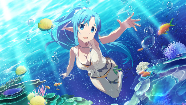 Обои картинки фото аниме, sword art online, асуна