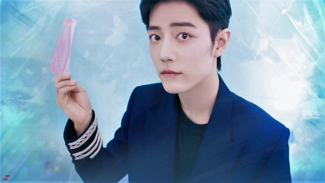 Обои картинки фото мужчины, xiao zhan, актер, пиджак, пакетик