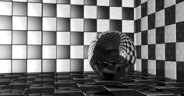 Картинка 3д+графика шары+ balls шар клетки стены