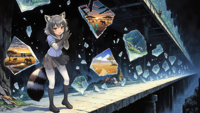 Обои картинки фото аниме, животные,  существа, нейросети, графика, нейроарт, ai, art, нейронные, сети, рисунки, нейро, искусство, нейрографика, graphics, neuroart, neural, networks, drawings, neuro, neurography