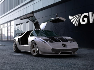 обоя gwa, mercedes, benz, ciento, once, автомобили, 3д, gullwing, doors