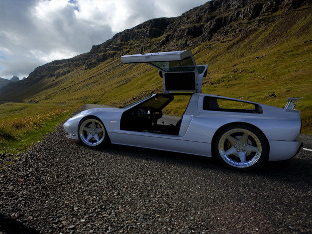 Обои картинки фото gwa, mercedes, benz, ciento, once, автомобили, 3д, gullwing, doors