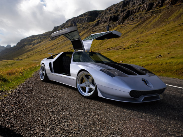 Обои картинки фото gwa, mercedes, benz, ciento, once, автомобили, 3д, gullwing, doors