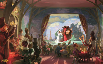 обоя мультфильмы, un, monstre, paris, монстр, в, париже