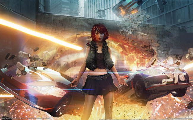 Обои картинки фото ridge, racer, unbounded, видео, игры, девушка