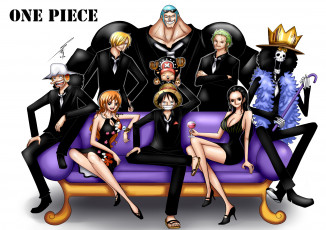 Картинка аниме one piece nami monkey d luffy sanji roronoa zoro usopp chopper nico robin franky brook
