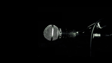 Картинка студийный микрофон музыка другое черный фон