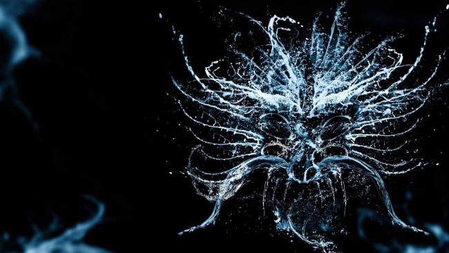 Обои картинки фото дракон, разное, компьютерный, дизайн, брызги, вода, морда