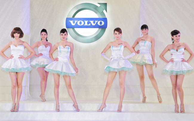 Обои картинки фото -Unsort Азиатки, девушки, unsort, азиатки, эмблема, volvo