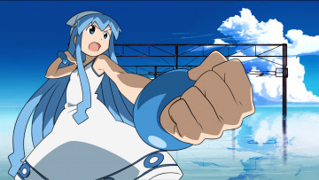 Картинка shinryaku +ika+musume аниме кулак девушка